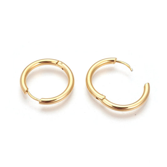 Medium Hoop Earrings 18K Gold Plated