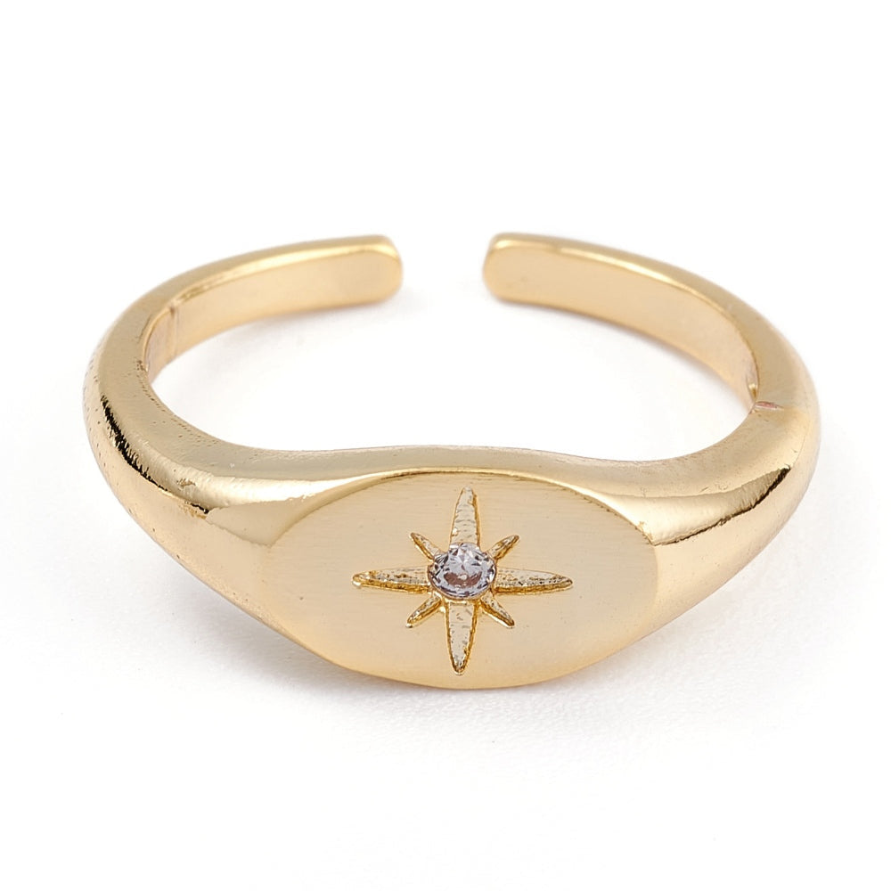 North Star Ring 18K Gold Plated