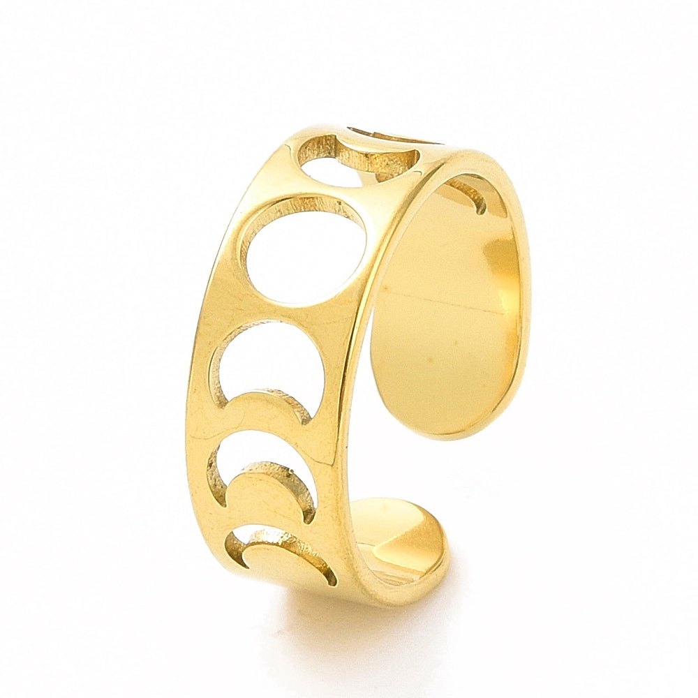 Moon Phase Ring 18K Gold Plated