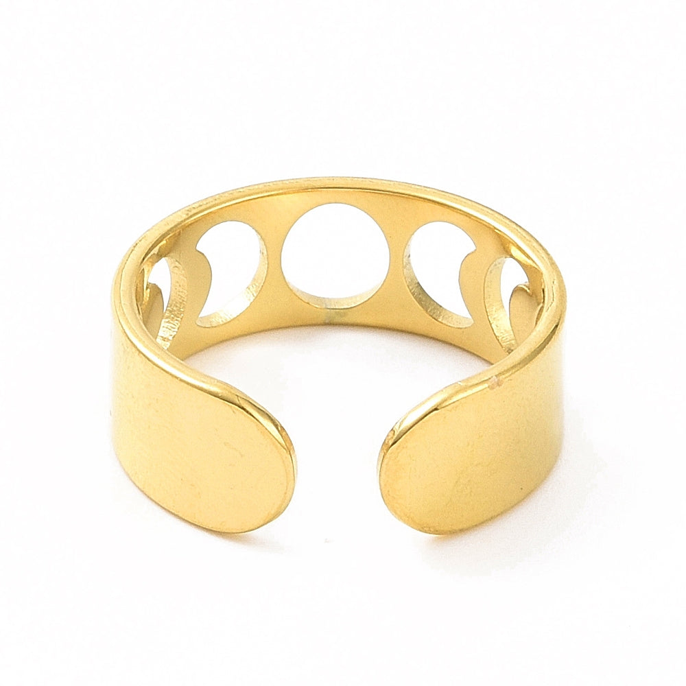 Moon Phase Ring 18K Gold Plated