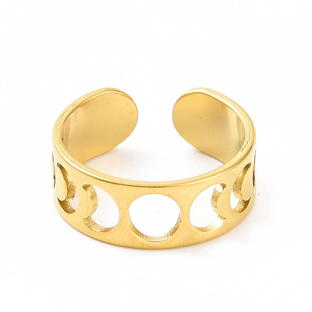 Moon Phase Ring 18K Gold Plated