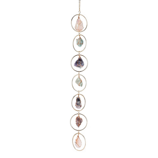 Iron Ring Chakra Gemstone Ornament Hanger