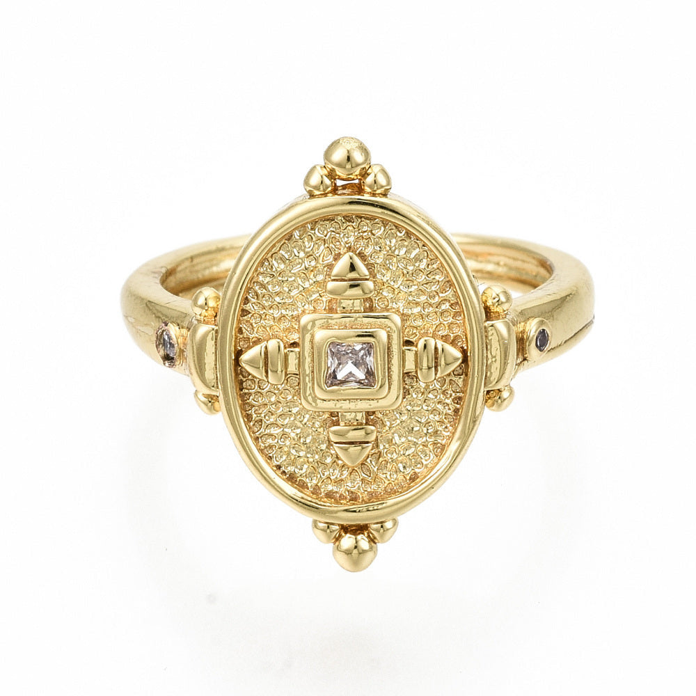 Shield of Protection Ring 18K Gold Plated