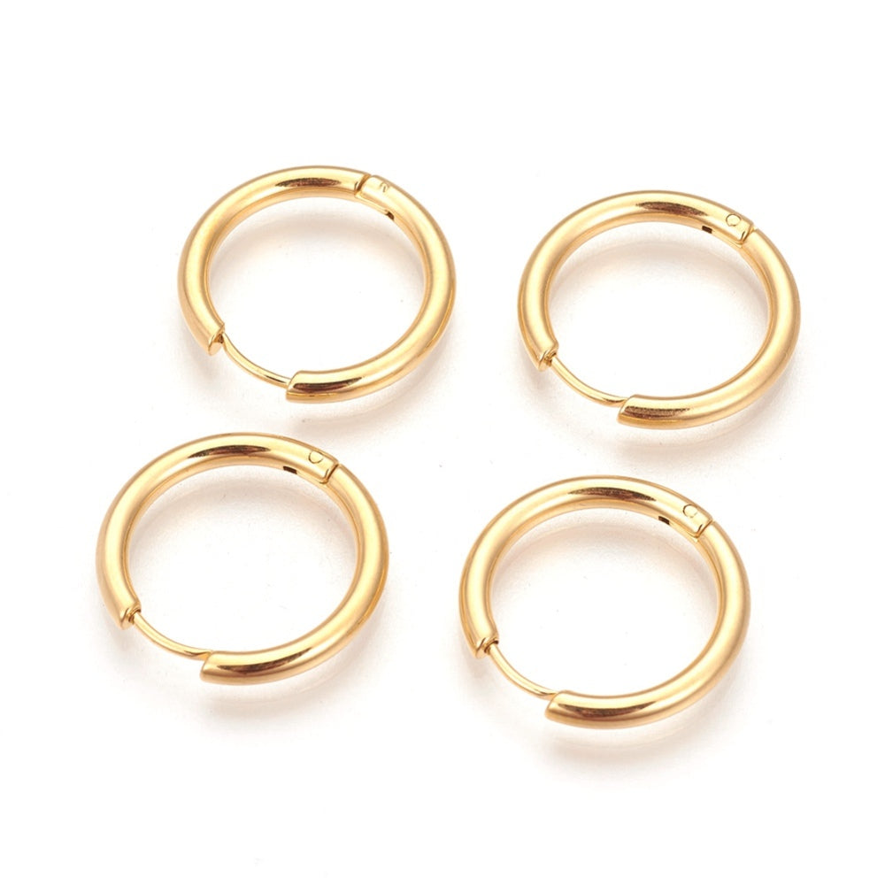 Medium Hoop Earrings 18K Gold Plated